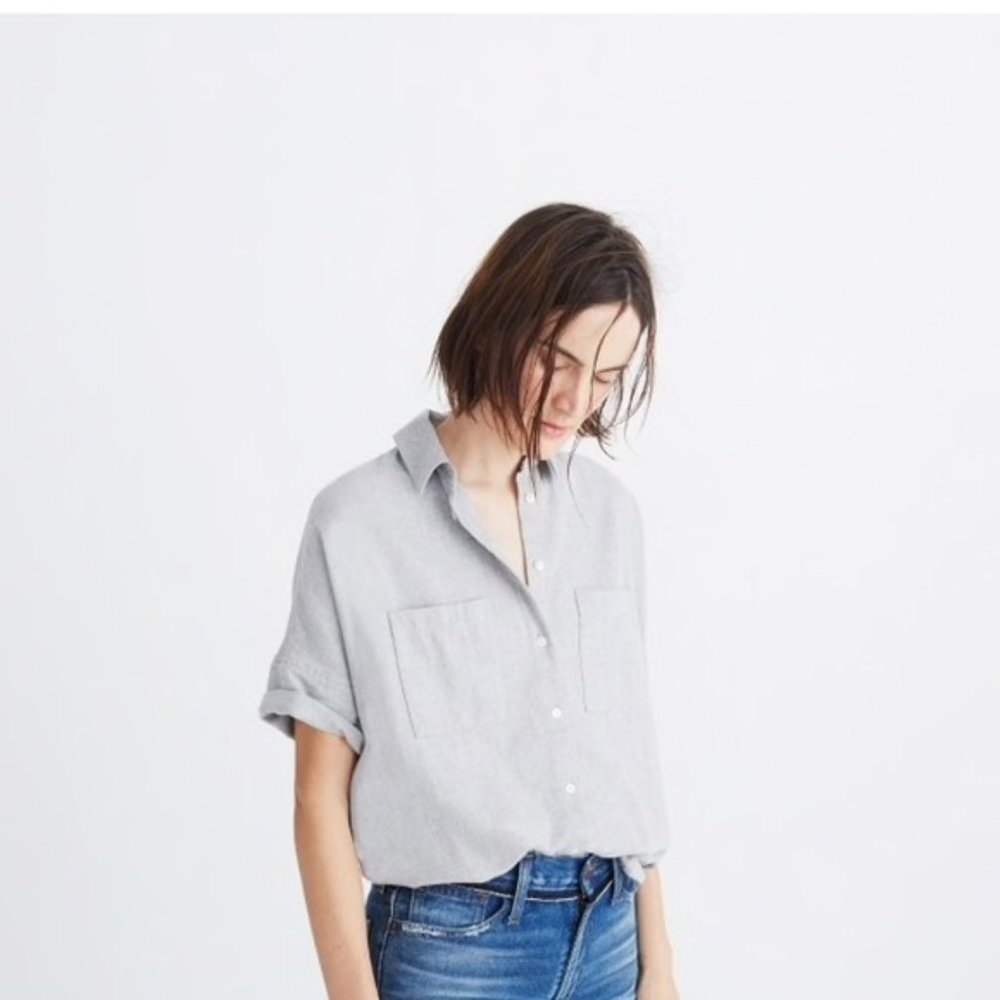 Madewell Courier Shirt in Grey Flannel